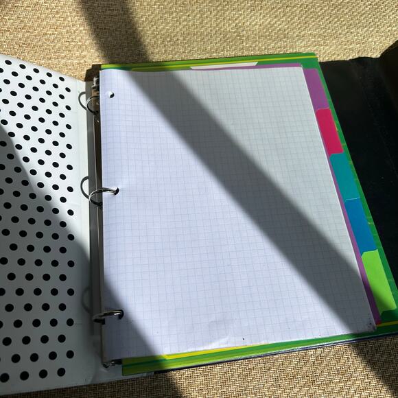 Mead Trapper Keeper Binder Retro Geometric Design 2000s with Folders - Picture 7 of 14